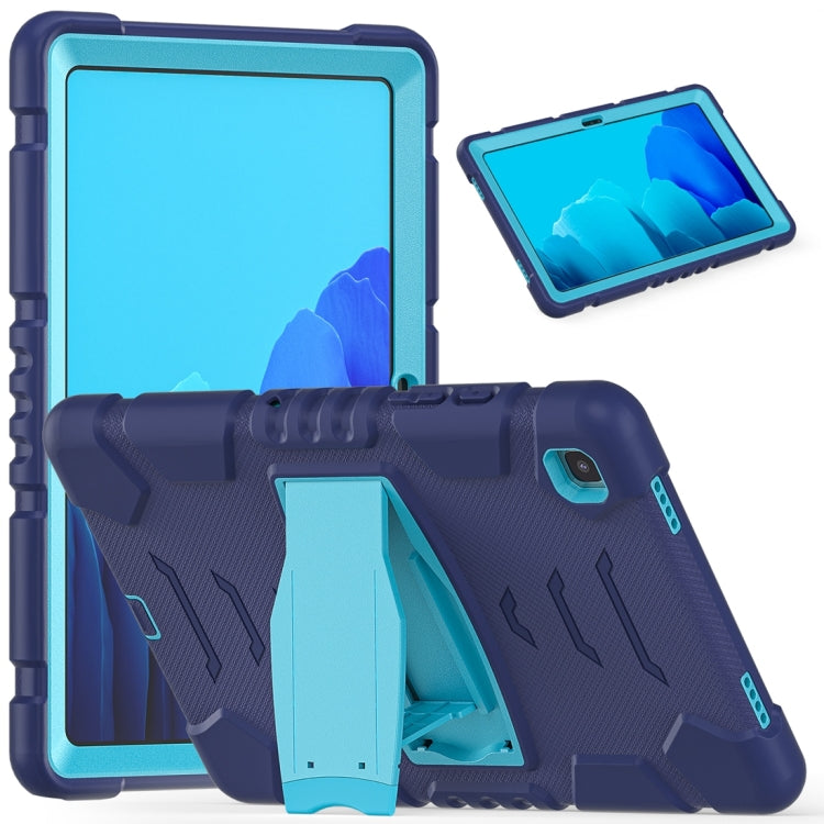 For Samsung Galaxy Tab A7 T500 3-Layer Protection Screen Frame + PC + Silicone Shockproof Combination Case with Holder(NavyBlue+Blue) - Other Galaxy Tab PC by buy2fix | Online Shopping UK | buy2fix