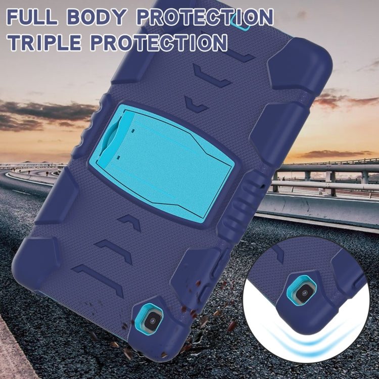 For Samsung Galaxy Tab A7 T500 3-Layer Protection Screen Frame + PC + Silicone Shockproof Combination Case with Holder(NavyBlue+Blue) - Other Galaxy Tab PC by buy2fix | Online Shopping UK | buy2fix