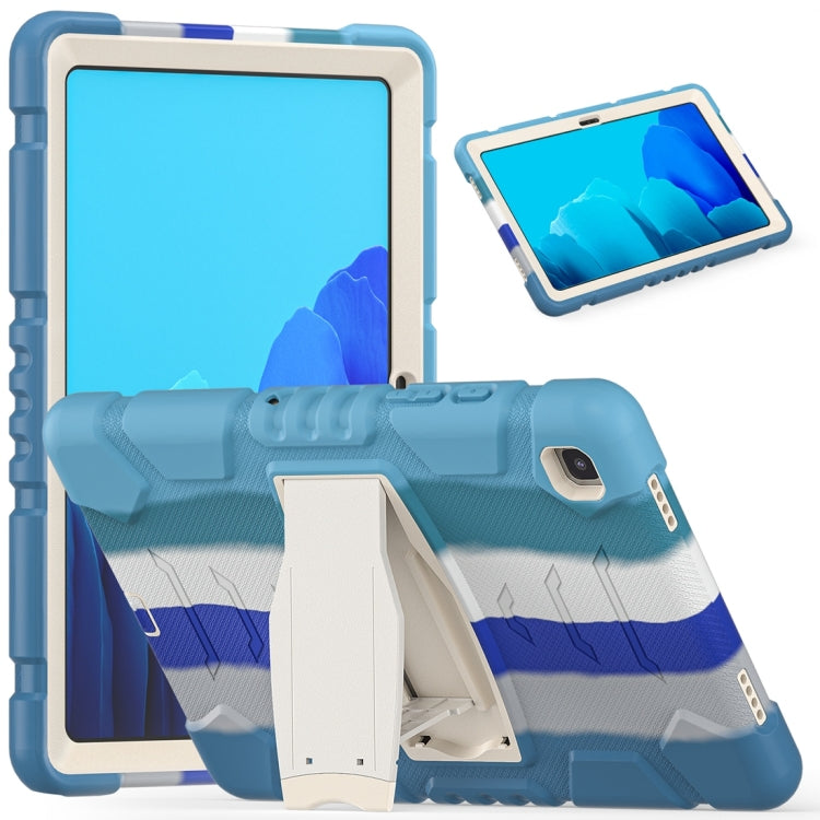 For Samsung Galaxy Tab A7 T500 3-Layer Protection Screen Frame + PC + Silicone Shockproof Combination Case with Holder(Colorful Blue) - Other Galaxy Tab PC by buy2fix | Online Shopping UK | buy2fix