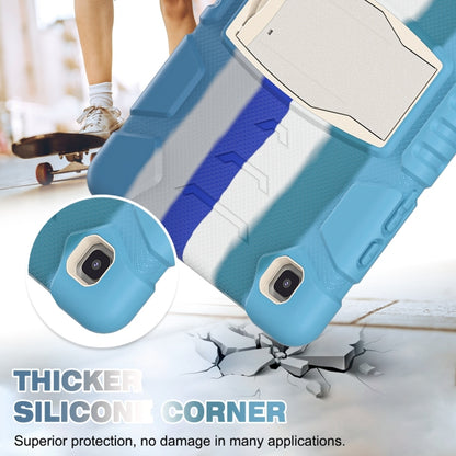 For Samsung Galaxy Tab A7 T500 3-Layer Protection Screen Frame + PC + Silicone Shockproof Combination Case with Holder(Colorful Blue) - Other Galaxy Tab PC by buy2fix | Online Shopping UK | buy2fix