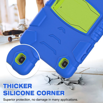 For Samsung Galaxy Tab A7 T500 3-Layer Protection Screen Frame + PC + Silicone Shockproof Combination Case with Holder(Blue+Lime) - Other Galaxy Tab PC by buy2fix | Online Shopping UK | buy2fix