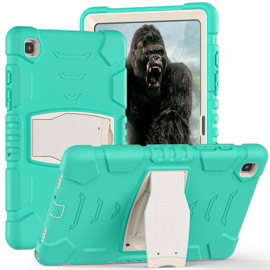 For Samsung Galaxy Tab A7 T500 3-Layer Protection Screen Frame + PC + Silicone Shockproof Combination Case with Holder(Mint Green) - Other Galaxy Tab PC by buy2fix | Online Shopping UK | buy2fix