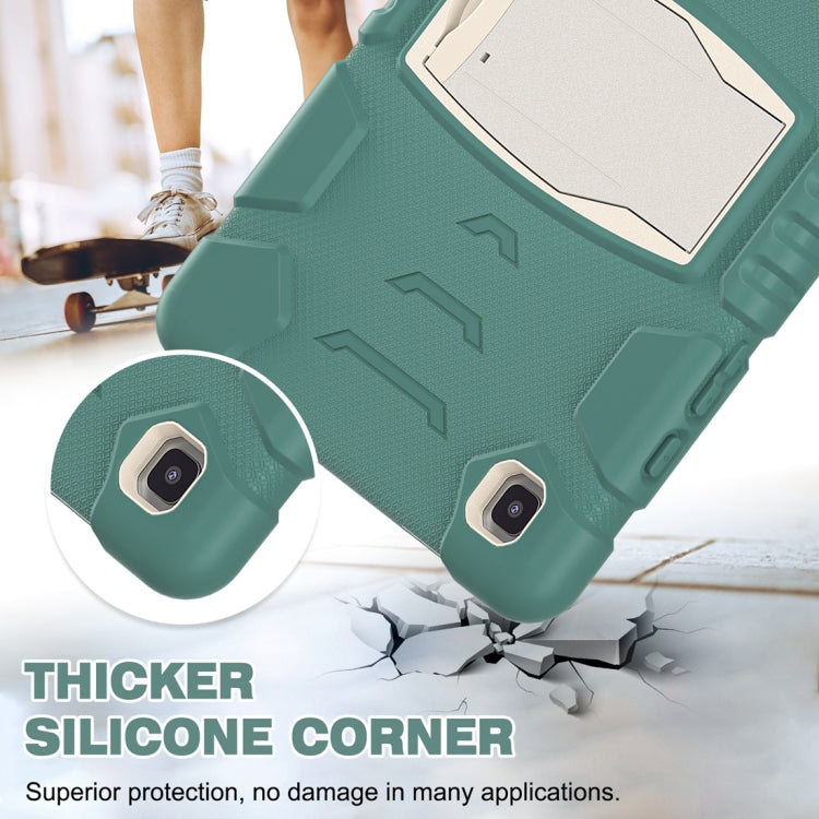 For Samsung Galaxy Tab A7 T500 3-Layer Protection Screen Frame + PC + Silicone Shockproof Combination Case with Holder(Emerald Green) - Other Galaxy Tab PC by buy2fix | Online Shopping UK | buy2fix