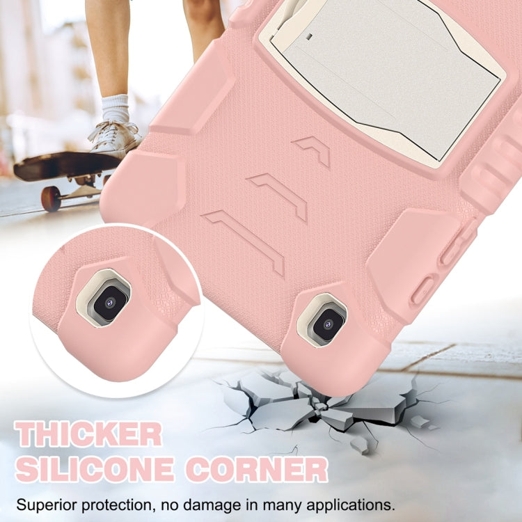 For Samsung Galaxy Tab A7 T500 3-Layer Protection Screen Frame + PC + Silicone Shockproof Combination Case with Holder(Cherry Blossoms Pink) - Other Galaxy Tab PC by buy2fix | Online Shopping UK | buy2fix