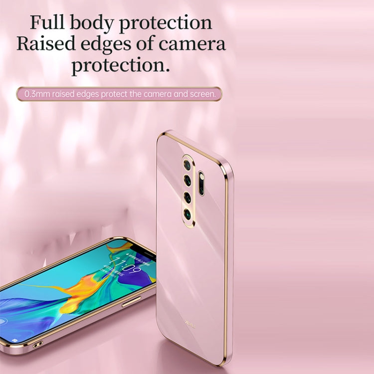 For Xiaomi Redmi Note 8 Pro XINLI Straight 6D Plating Gold Edge TPU Shockproof Case(Mint Green) - Xiaomi Cases by XINLI | Online Shopping UK | buy2fix