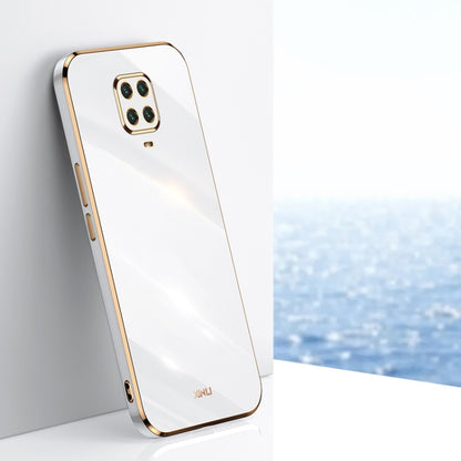 For Xiaomi Redmi Note 9S XINLI Straight 6D Plating Gold Edge TPU Shockproof Case(White) - Xiaomi Cases by XINLI | Online Shopping UK | buy2fix