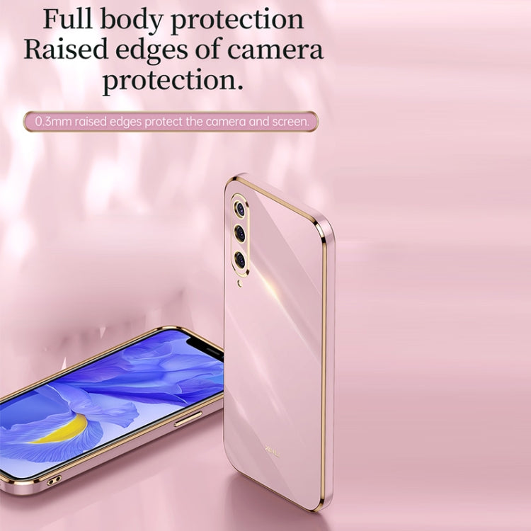 For Xiaomi Mi 9 XINLI Straight 6D Plating Gold Edge TPU Shockproof Case(Pink) - Xiaomi Cases by XINLI | Online Shopping UK | buy2fix