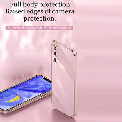 For Xiaomi Mi 9 XINLI Straight 6D Plating Gold Edge TPU Shockproof Case(Pink) - Xiaomi Cases by XINLI | Online Shopping UK | buy2fix