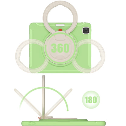 For iPad Pro 12.9 2022 / 2021 Shockproof TPU + PC Protective Tablet Case with 360 Degree Rotation Foldable Handle Grip Holder & Pen Slot(Matcha Green) - iPad Pro 12.9 (2022/2021) Cases by buy2fix | Online Shopping UK | buy2fix
