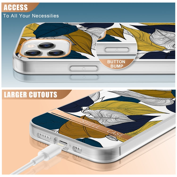 For iPhone 11 Pro High Translucent Electroplating Flower Pattern TPU + PC Shockproof Case (Po-phase Flowers) by buy2fix