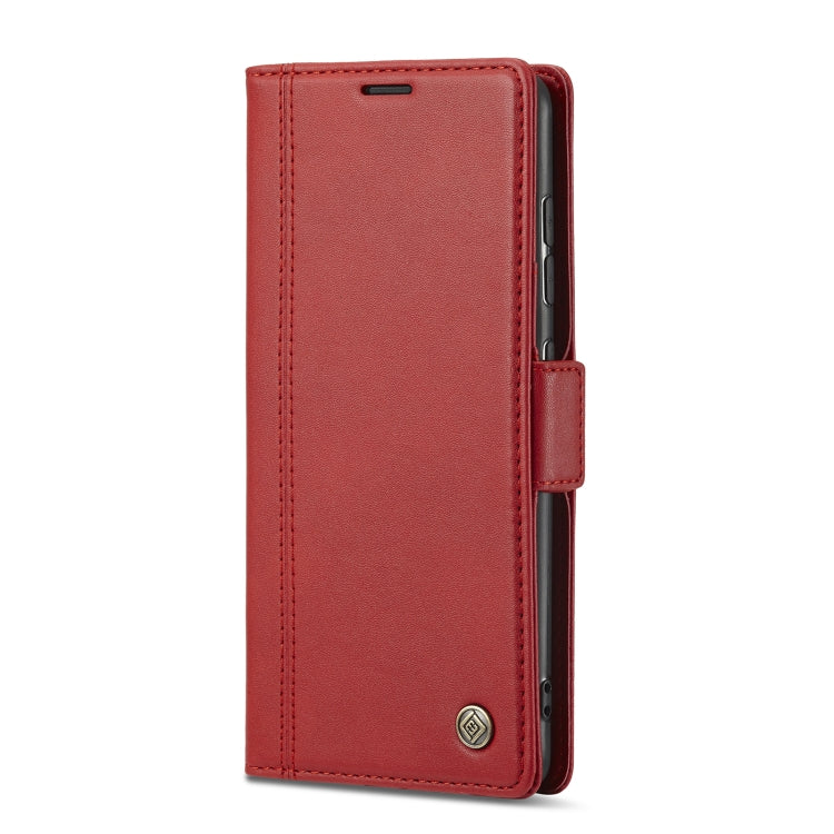 For Samsung Galaxy A72 5G / 4G LC.IMEEKE Magnetic Buckle PU + TPU Horizontal Flip Leather Case with Holder & Card Slots & Wallet(Red) - Galaxy Phone Cases by LC.IMEEKE | Online Shopping UK | buy2fix