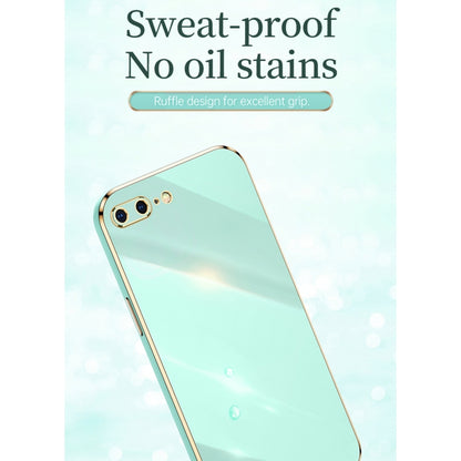 XINLI Straight Edge 6D Electroplate TPU Phone Case For iPhone 6 / 6s(Mint Green) - More iPhone Cases by XINLI | Online Shopping UK | buy2fix