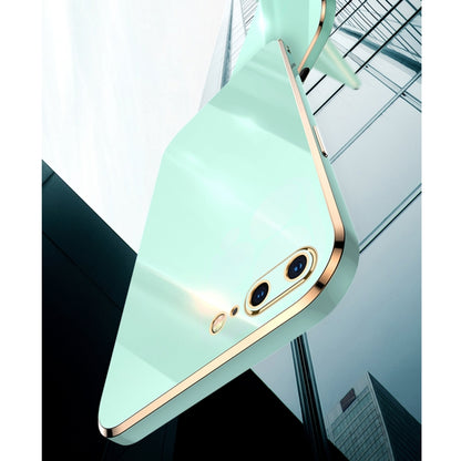 XINLI Straight Edge 6D Electroplate TPU Phone Case For iPhone 6 / 6s(Mint Green) - More iPhone Cases by XINLI | Online Shopping UK | buy2fix