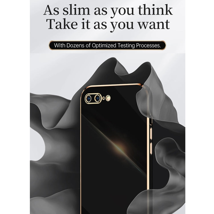 XINLI Straight Edge 6D Electroplate TPU Phone Case For iPhone 8 Plus / 7 Plus(White) - More iPhone Cases by XINLI | Online Shopping UK | buy2fix