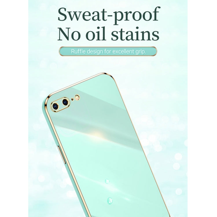 XINLI Straight Edge 6D Electroplate TPU Phone Case For iPhone 8 Plus / 7 Plus(White) - More iPhone Cases by XINLI | Online Shopping UK | buy2fix