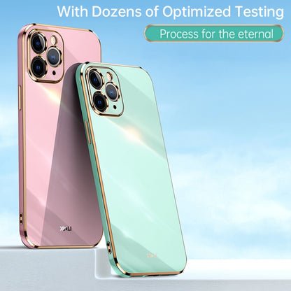 For iPhone 11 Pro XINLI Straight 6D Plating Gold Edge TPU Shockproof Case (Cherry Purple) - iPhone 11 Pro Cases by XINLI | Online Shopping UK | buy2fix