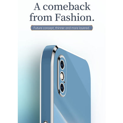 For iPhone XR XINLI Straight Edge 6D Electroplate TPU Phone Case(Mint Green) - More iPhone Cases by XINLI | Online Shopping UK | buy2fix