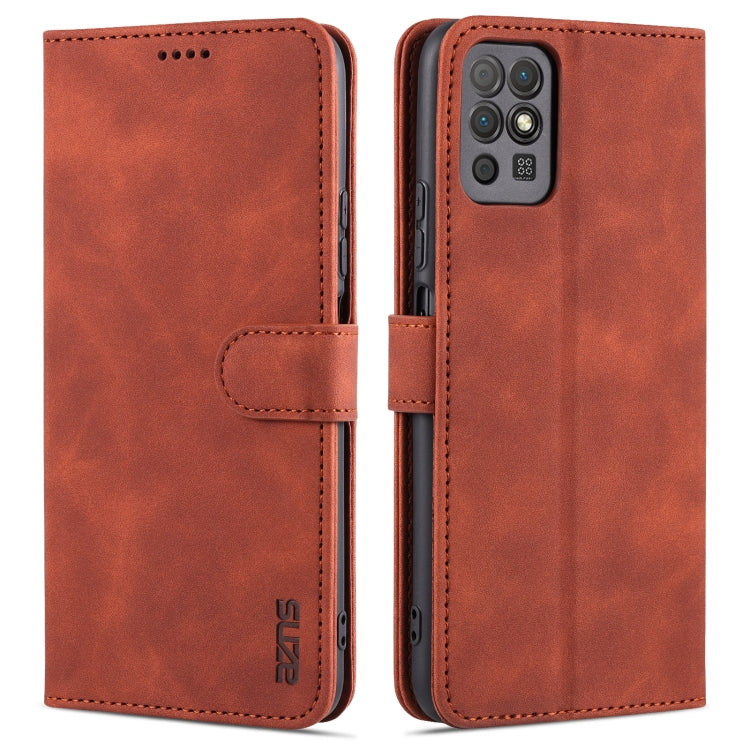For Honor Play 5T Youth AZNS Skin Feel Calf Texture Horizontal Flip Leather Case with Card Slots & Holder & Wallet(Brown) - Honor Cases by AZNS | Online Shopping UK | buy2fix