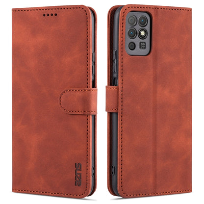 For Honor Play 5T Youth AZNS Skin Feel Calf Texture Horizontal Flip Leather Case with Card Slots & Holder & Wallet(Brown) - Honor Cases by AZNS | Online Shopping UK | buy2fix