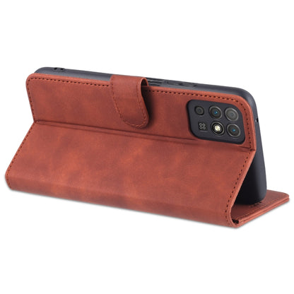 For Honor Play 5T Youth AZNS Skin Feel Calf Texture Horizontal Flip Leather Case with Card Slots & Holder & Wallet(Brown) - Honor Cases by AZNS | Online Shopping UK | buy2fix