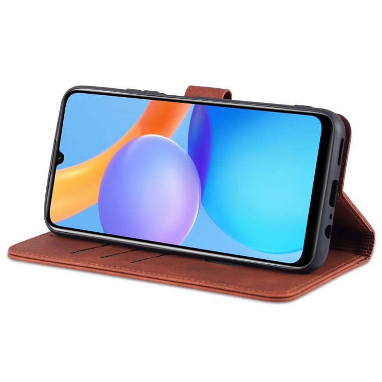 For Honor Play 5T Youth AZNS Skin Feel Calf Texture Horizontal Flip Leather Case with Card Slots & Holder & Wallet(Brown) - Honor Cases by AZNS | Online Shopping UK | buy2fix