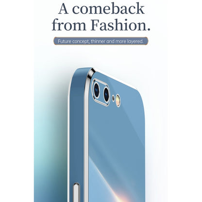 XINLI Straight Edge 6D Electroplate TPU Phone Case with Ring Holder For iPhone 6 / 6s(White) - More iPhone Cases by XINLI | Online Shopping UK | buy2fix