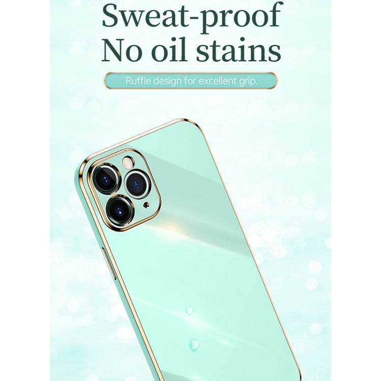 For iPhone 12 XINLI Straight Edge 6D Electroplate TPU Phone Case with Ring Holder(Pink) - iPhone 12 / 12 Pro Cases by XINLI | Online Shopping UK | buy2fix