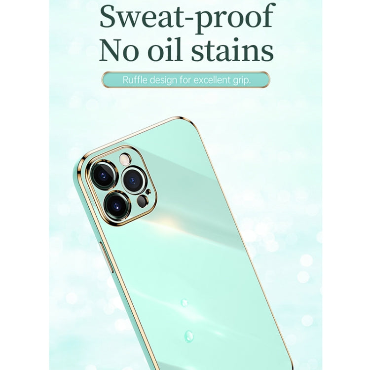 For iPhone 12 Pro XINLI Straight Edge 6D Electroplate TPU Phone Case with Ring Holder(Pink) - iPhone 12 / 12 Pro Cases by XINLI | Online Shopping UK | buy2fix