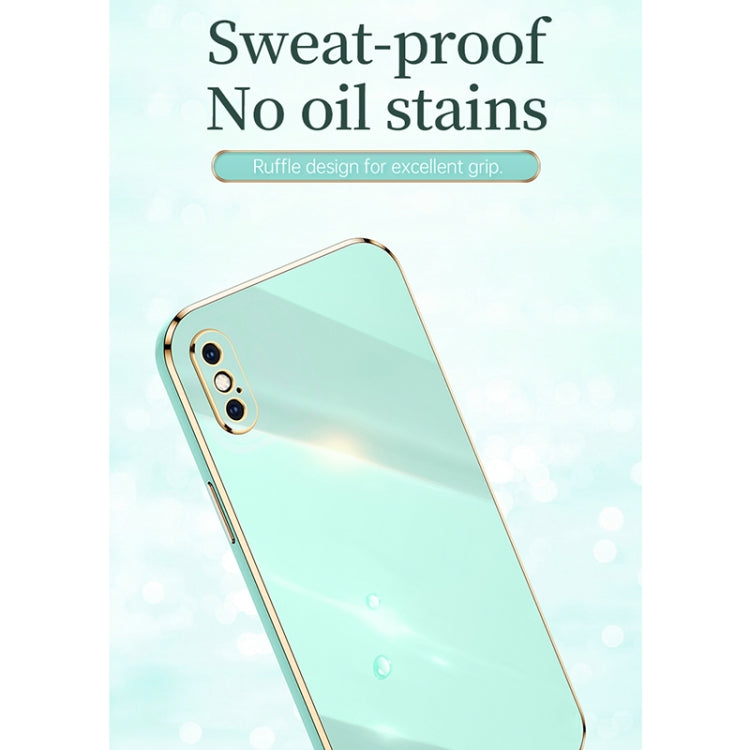 For iPhone XS XINLI Straight Edge 6D Electroplate TPU Phone Case with Ring Holder(Hawthorn Red) - More iPhone Cases by XINLI | Online Shopping UK | buy2fix