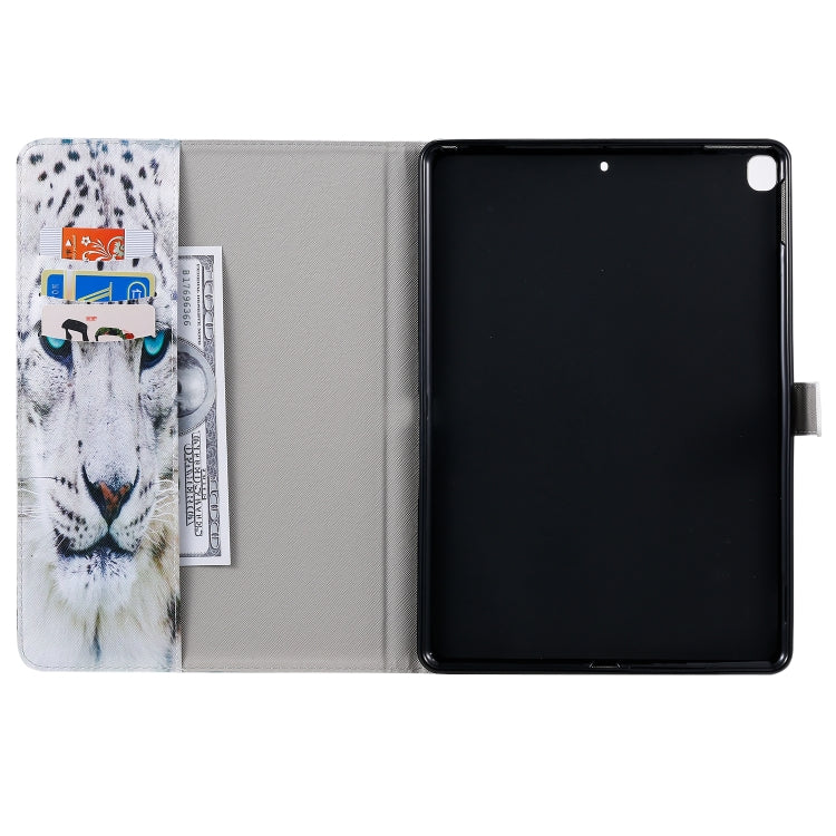 For iPad 10.2 / Pro 10.5 / Air  2019 3D Colored Drawing Horizontal Flip Leather Case with Holder & Card Slots & Wallet & Sleep / Wake-up Function(White Leopard) - iPad Air (2019) Cases by buy2fix | Online Shopping UK | buy2fix