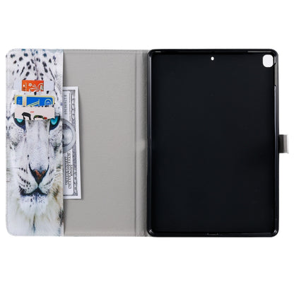 For iPad 10.2 / Pro 10.5 / Air  2019 3D Colored Drawing Horizontal Flip Leather Case with Holder & Card Slots & Wallet & Sleep / Wake-up Function(White Leopard) - iPad Air (2019) Cases by buy2fix | Online Shopping UK | buy2fix