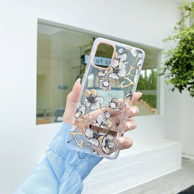 For Samsung Galaxy S20 FE High Translucent Electroplating Flower Pattern TPU + PC Shockproof Case(Ewha) by buy2fix
