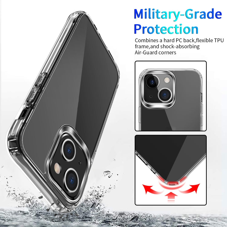 For iPhone 13 Clear Crystal Acrylic +TPU Four-corner Shockproof Case(Transparent) - iPhone 13 Cases by buy2fix | Online Shopping UK | buy2fix