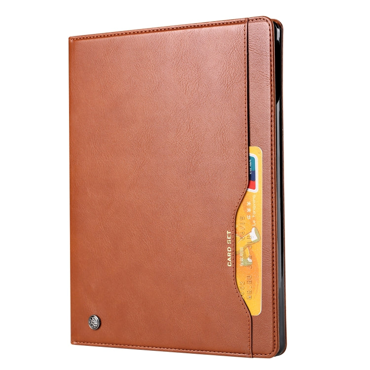 For iPad Pro 11 2022 / 2021 Knead Skin Texture Horizontal Flip Leather Tablet Case with Photo Frame & Holder & Card Slots & Wallet (Brown) - iPad Pro 11 (2022/2021) Cases by buy2fix | Online Shopping UK | buy2fix