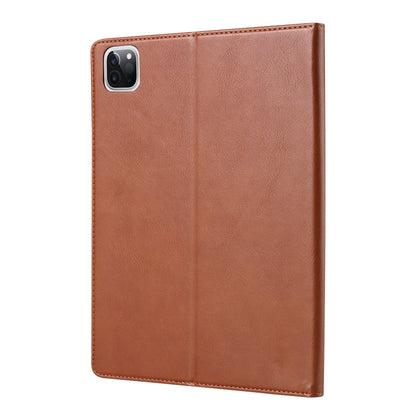For iPad Pro 11 2022 / 2021 Knead Skin Texture Horizontal Flip Leather Tablet Case with Photo Frame & Holder & Card Slots & Wallet (Brown) - iPad Pro 11 (2022/2021) Cases by buy2fix | Online Shopping UK | buy2fix