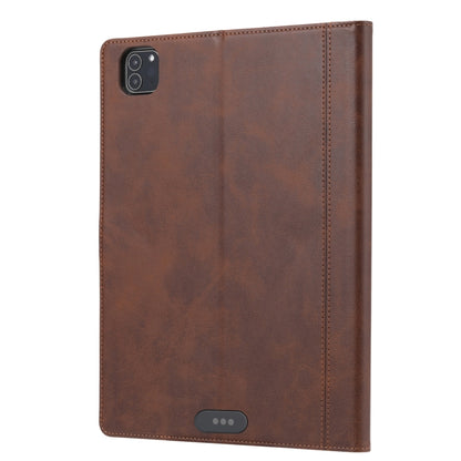 For iPad Pro 11 2022/2021/2020 Calf Texture Double Fold Clasp Horizontal Flip Leather Tablet Case with Photo Frame & Holder & Card Slots & Wallet(Brown) - iPad Pro 11 (2022/2021) Cases by buy2fix | Online Shopping UK | buy2fix