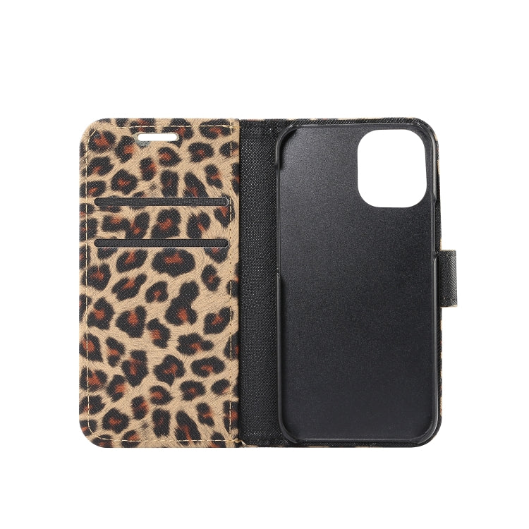 For iPhone 13 mini Leopard Pattern Horizontal Flip PC + PU Leather Case with Holder & Card Slots & Wallet (Yellow) by buy2fix