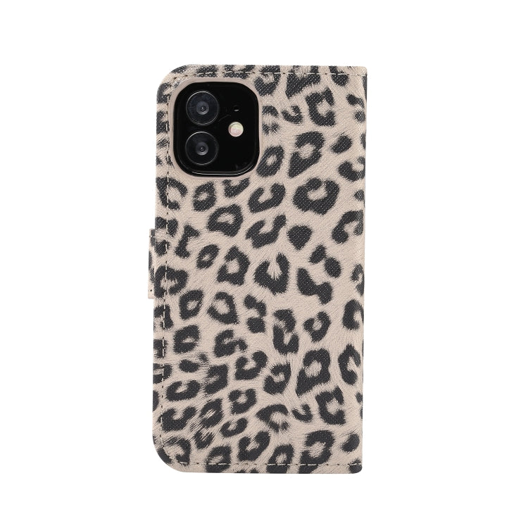 For iPhone 13 mini Leopard Pattern Horizontal Flip PC + PU Leather Case with Holder & Card Slots & Wallet (Brown) by buy2fix