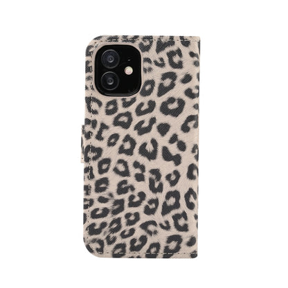 For iPhone 13 mini Leopard Pattern Horizontal Flip PC + PU Leather Case with Holder & Card Slots & Wallet (Brown) by buy2fix