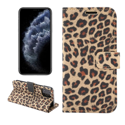 For iPhone 13 Leopard Pattern Horizontal Flip PC + PU Leather Case with Holder & Card Slots & Wallet(Yellow) - iPhone 13 Cases by buy2fix | Online Shopping UK | buy2fix