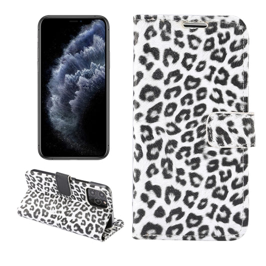 For iPhone 13 Leopard Pattern Horizontal Flip PC + PU Leather Case with Holder & Card Slots & Wallet(White) - iPhone 13 Cases by buy2fix | Online Shopping UK | buy2fix