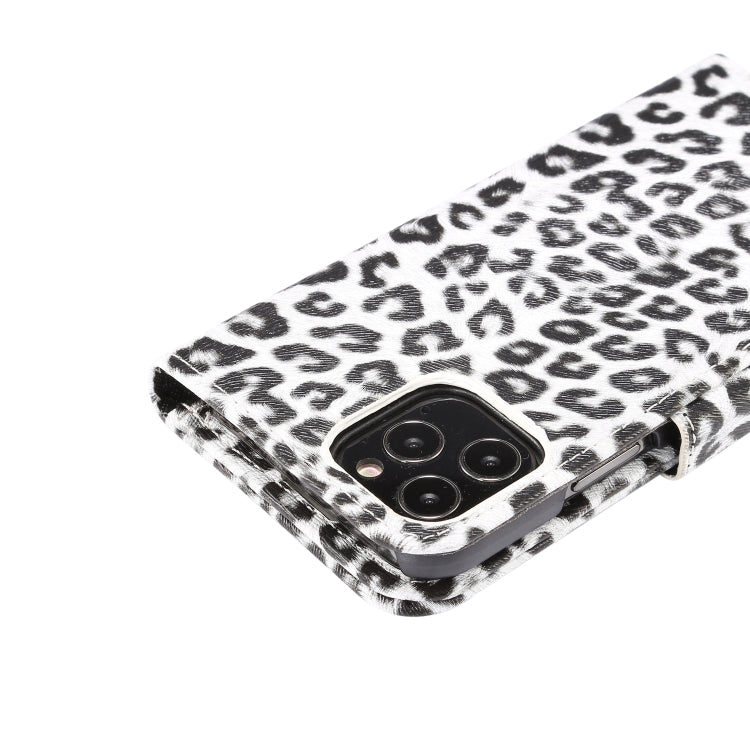 For iPhone 13 Leopard Pattern Horizontal Flip PC + PU Leather Case with Holder & Card Slots & Wallet(White) - iPhone 13 Cases by buy2fix | Online Shopping UK | buy2fix