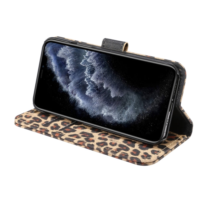 For iPhone 13 Pro Leopard Pattern Horizontal Flip PC + PU Leather Case with Holder & Card Slots & Wallet (Yellow) - iPhone 13 Pro Cases by buy2fix | Online Shopping UK | buy2fix