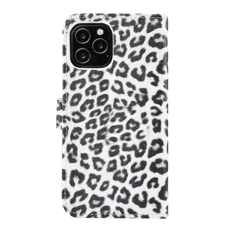 For iPhone 13 Pro Leopard Pattern Horizontal Flip PC + PU Leather Case with Holder & Card Slots & Wallet (White) - iPhone 13 Pro Cases by buy2fix | Online Shopping UK | buy2fix