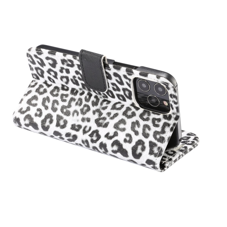 For iPhone 13 Pro Leopard Pattern Horizontal Flip PC + PU Leather Case with Holder & Card Slots & Wallet (White) - iPhone 13 Pro Cases by buy2fix | Online Shopping UK | buy2fix