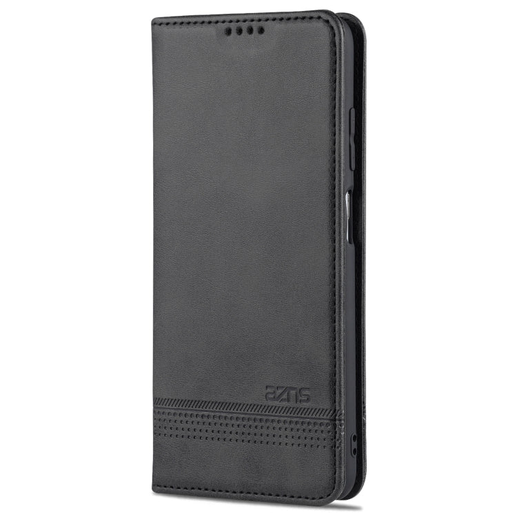 For Samsung Galaxy A03s 164mm AZNS Magnetic Calf Texture Horizontal Flip Leather Case with Card Slots & Holder & Wallet(Black) - Galaxy Phone Cases by AZNS | Online Shopping UK | buy2fix