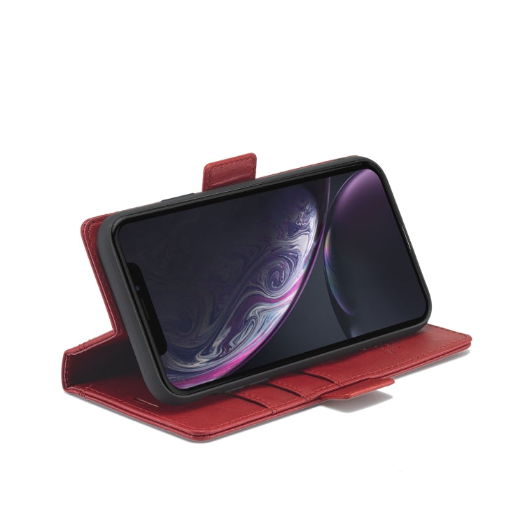For iPhone X / XS LC.IMEEKE Magnetic Buckle PU + TPU Horizontal Flip Leather Case with Holder & Card Slots & Wallet(Red) - More iPhone Cases by LC.IMEEKE | Online Shopping UK | buy2fix