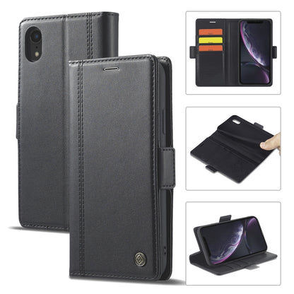 For iPhone XR LC.IMEEKE Magnetic Buckle PU + TPU Horizontal Flip Leather Case with Holder & Card Slots & Wallet(Black) - More iPhone Cases by LC.IMEEKE | Online Shopping UK | buy2fix