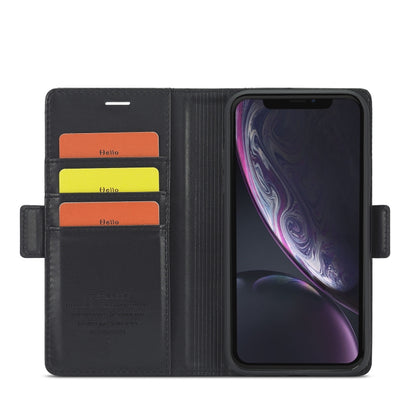 For iPhone XR LC.IMEEKE Magnetic Buckle PU + TPU Horizontal Flip Leather Case with Holder & Card Slots & Wallet(Black) - More iPhone Cases by LC.IMEEKE | Online Shopping UK | buy2fix