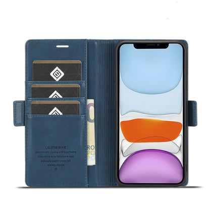 LC.IMEEKE Magnetic Buckle PU + TPU Horizontal Flip Leather Case with Holder & Card Slots & Wallet For iPhone 11 Pro Max(Blue) - iPhone 11 Pro Max Cases by LC.IMEEKE | Online Shopping UK | buy2fix